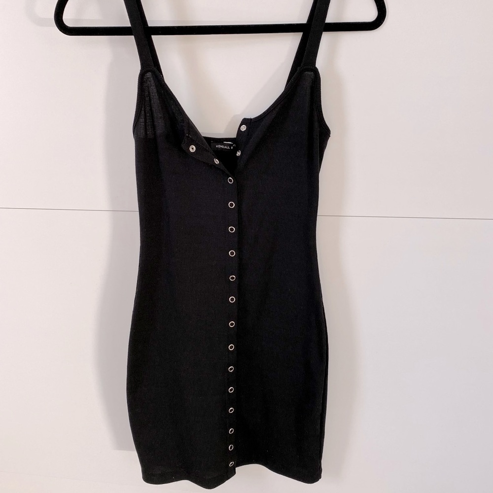 Kendall & Kylie button down black dress
